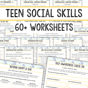 Teen Social Skills Worksheets Bundle